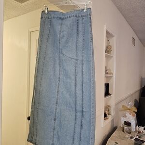 Light Blue Denim Skirt